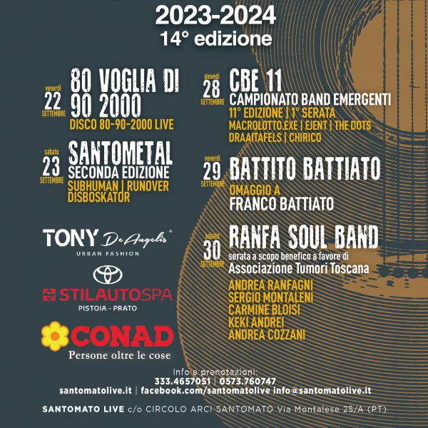 Santomato Live Club – 14° Stagione