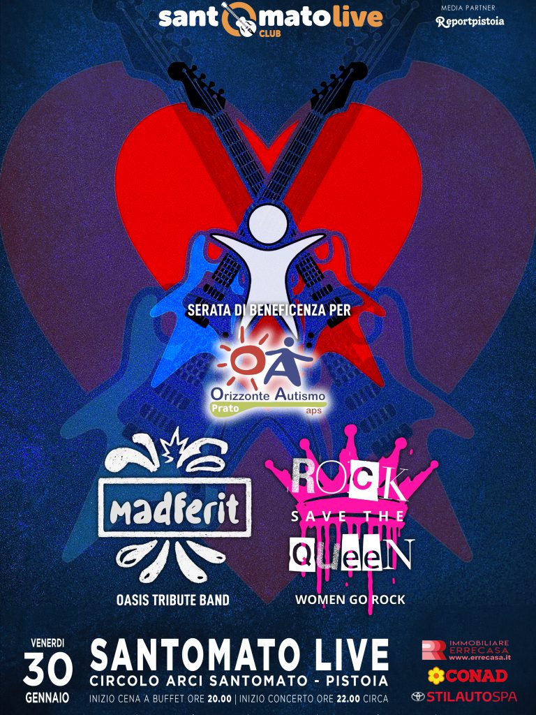 Madferit oasis tribute band + Rock save the queen | serata di beneficenza